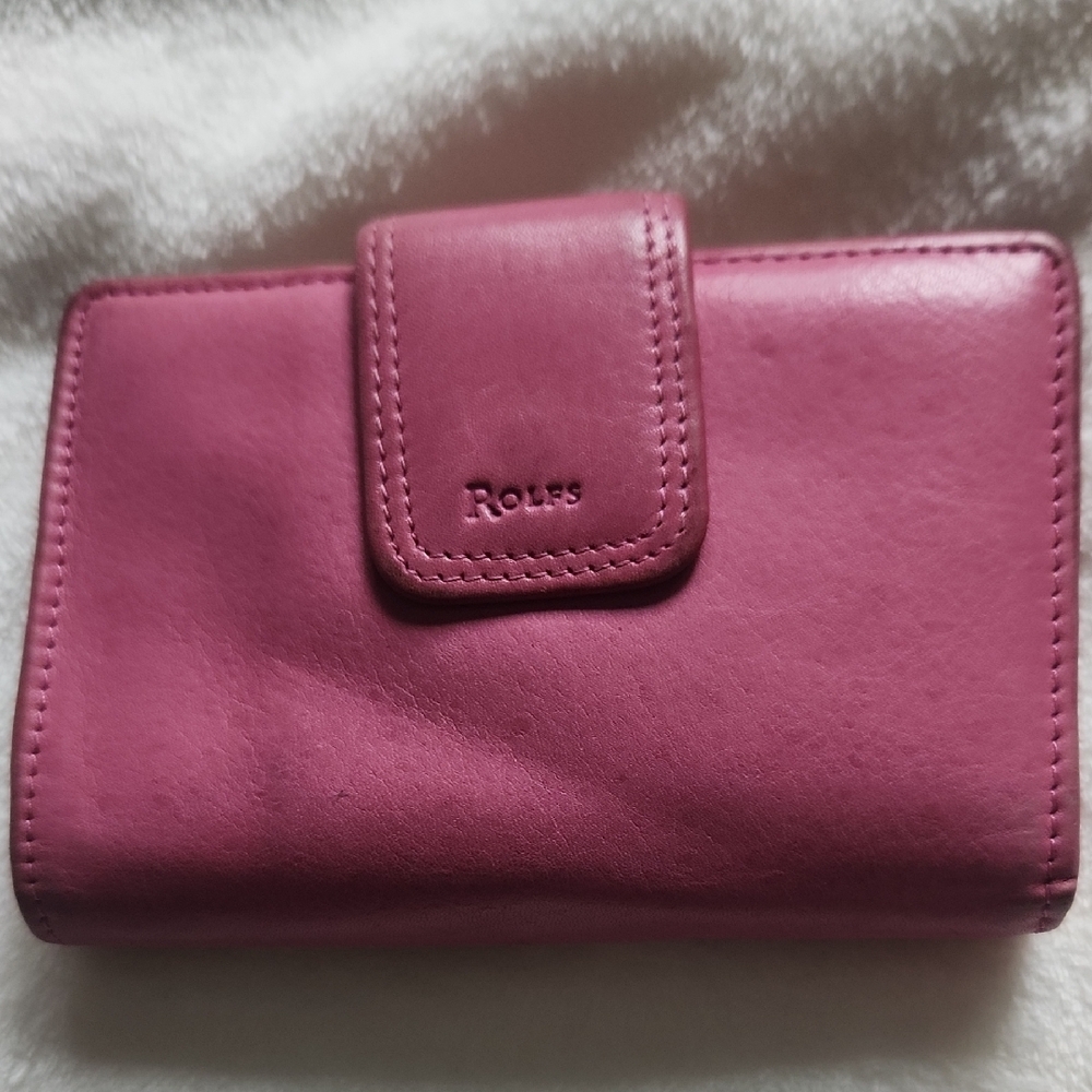 Rolfs Pink Leather Wallet Compact Design
